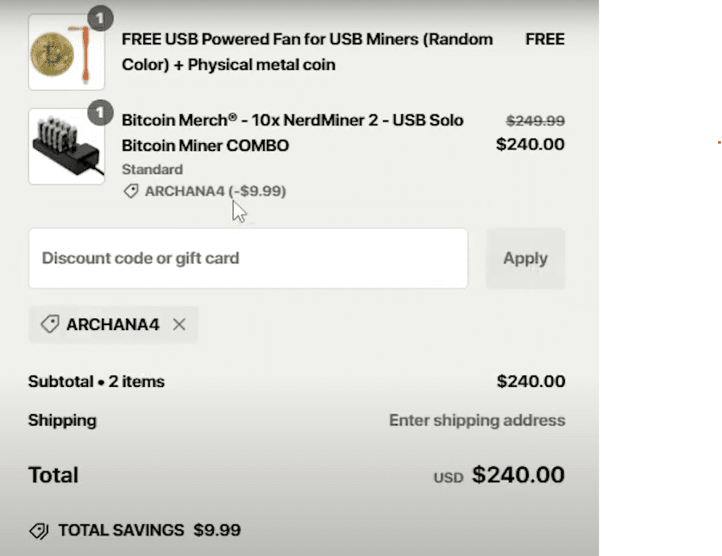 BitcoinMerch Discount Code (ARCHANA4) Save 10% Discount On Purchase.