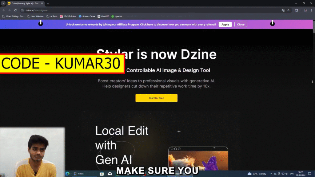 Dzine AI Promo Code | KUMAR30 – Get 30% Off on Design Tools