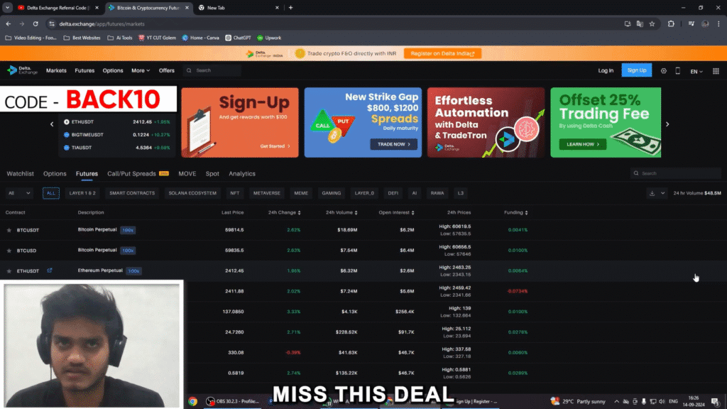 Delta Exchange Referral Code: Save 10% off now