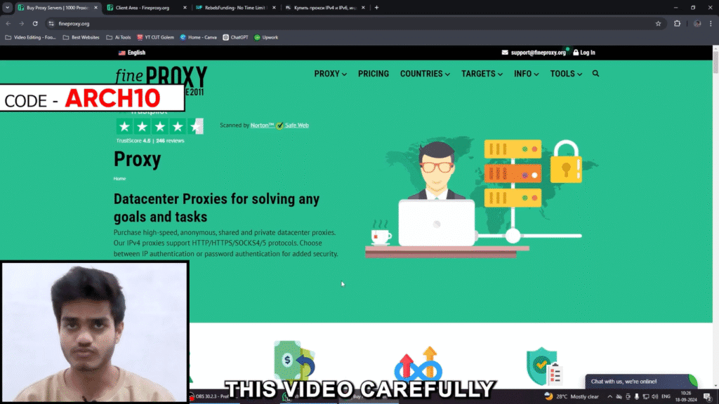Fine Proxy Promotional Code ARCH10: Get 20% Off on Proxies