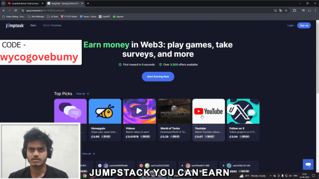 JumpTask Bonus Code: Get 20% Bonus on Earnings