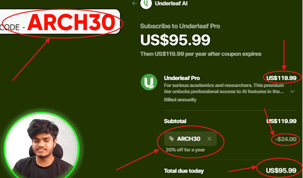 Underleaf Ai Promo Code "ARCH30" - Enjoy 20% Off On Subscription Plan