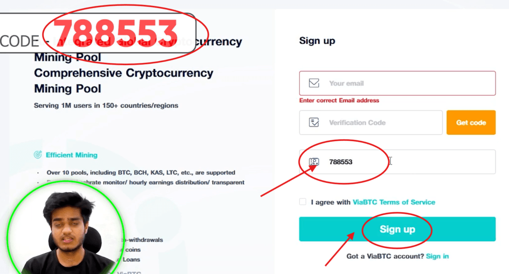 ViaBTC Mining Referral Code “788553” – Get 10% Signup Bonus Instantly