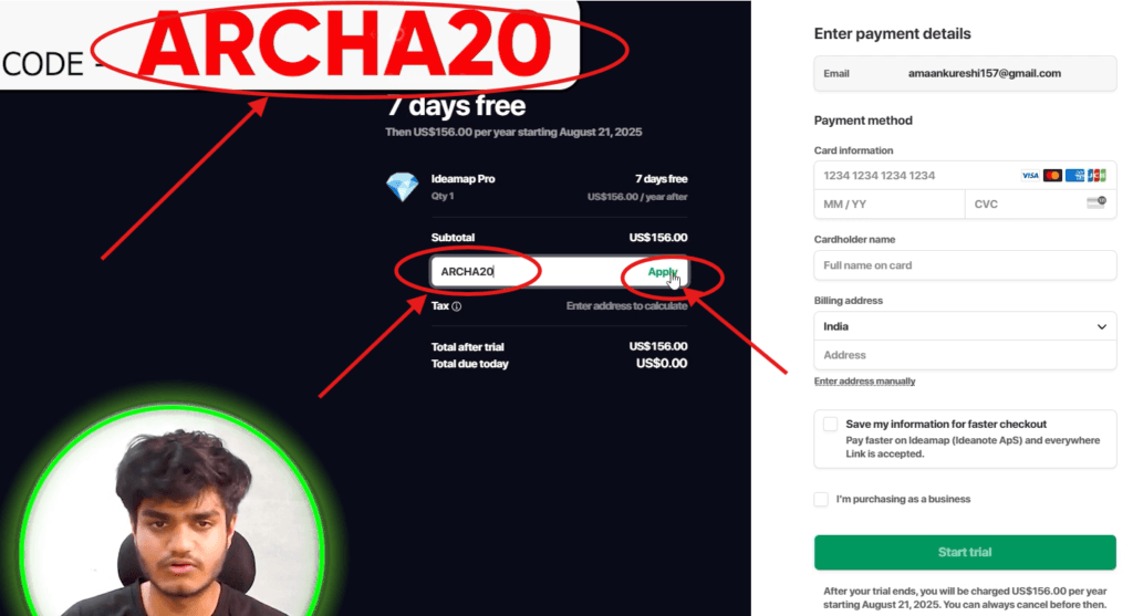 Ideamap AI Promo Code “ARCHA20” – Get Flat 20% Off Subscription Plans