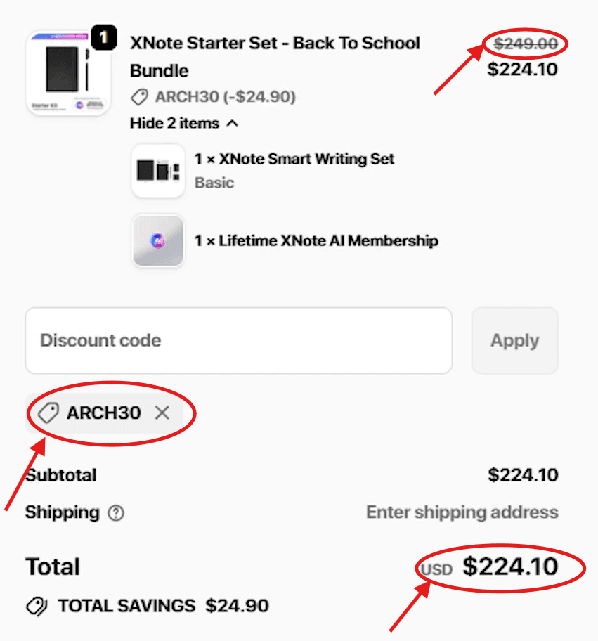 XNote AI Coupon Code “ARCH30” – Get 15% Discount Instantly