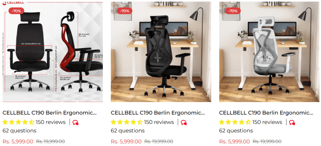 Cellbell Discount Code "5ARCHANA331" - Get 5% Exclusive Discounts on All Chairs