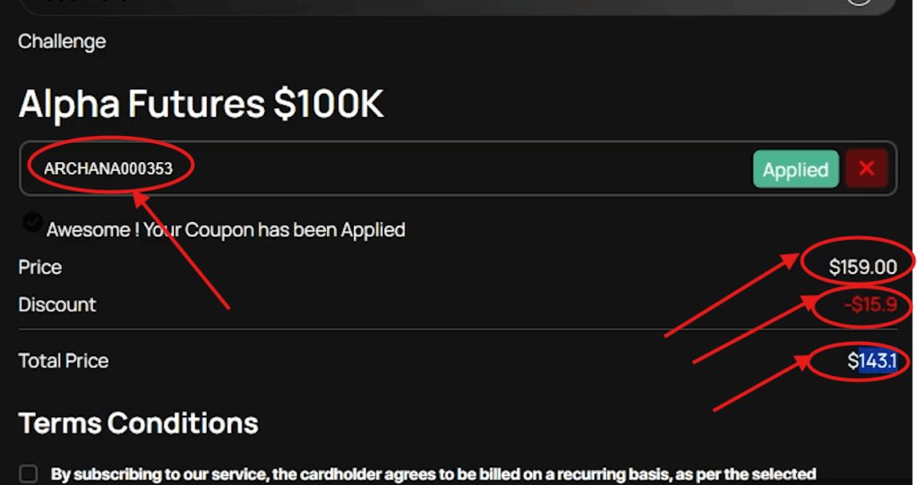 Alpha Futures Coupon Code “ARCHANA000353” – Save 10% on Futures Trading Challenges