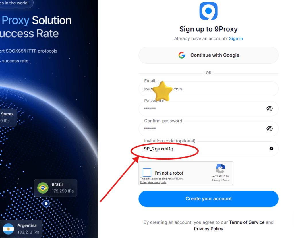 9Proxy Invitation Code "9P_2gaxmI1q" – Flat 10% Off on All Proxy Services