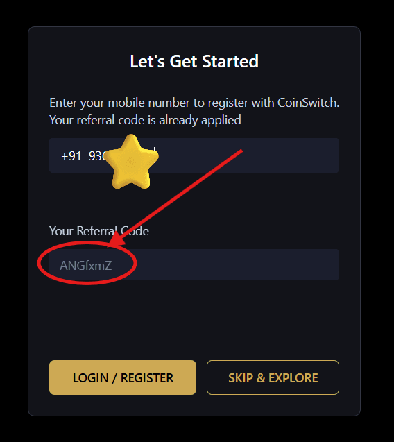 How to Use CoinSwitch Referral Code "ANGfxmZ" (Step-by-Step Guide)