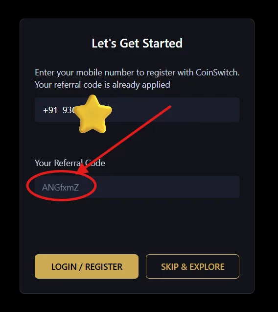 How to Use CoinSwitch Referral Code "ANGfxmZ" (Step-by-Step Guide)