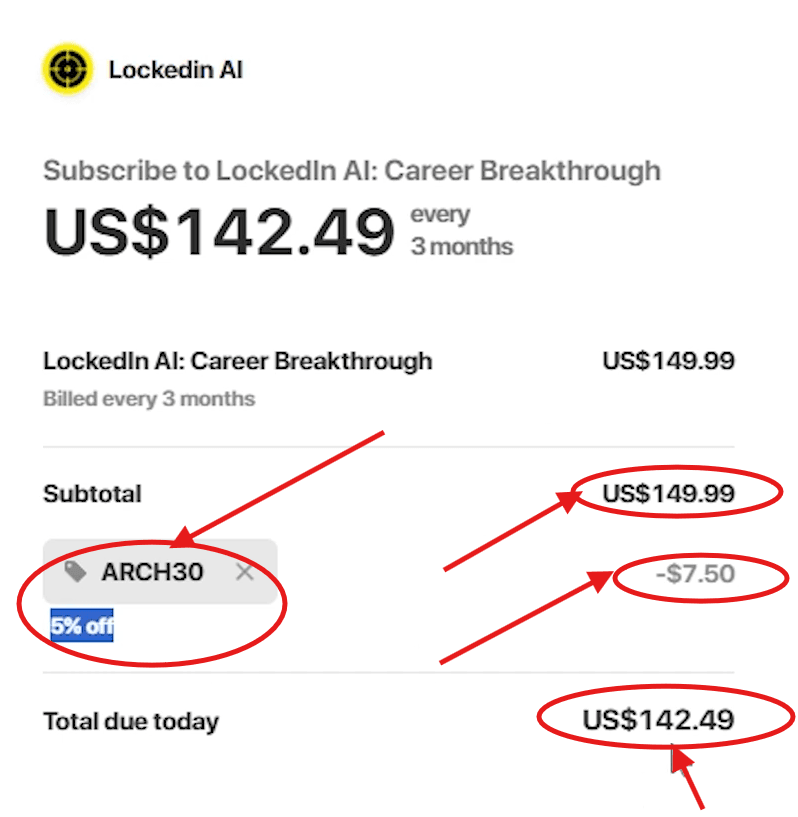 LockedIn AI Promo Code “ARCH30” – Get 5% Discount on All Subscription Plans