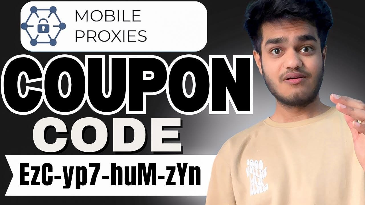 Mobile Proxies Coupon Code "EzC-yp7-huM-zYn" – Get 20% Discount on All Proxy Plans