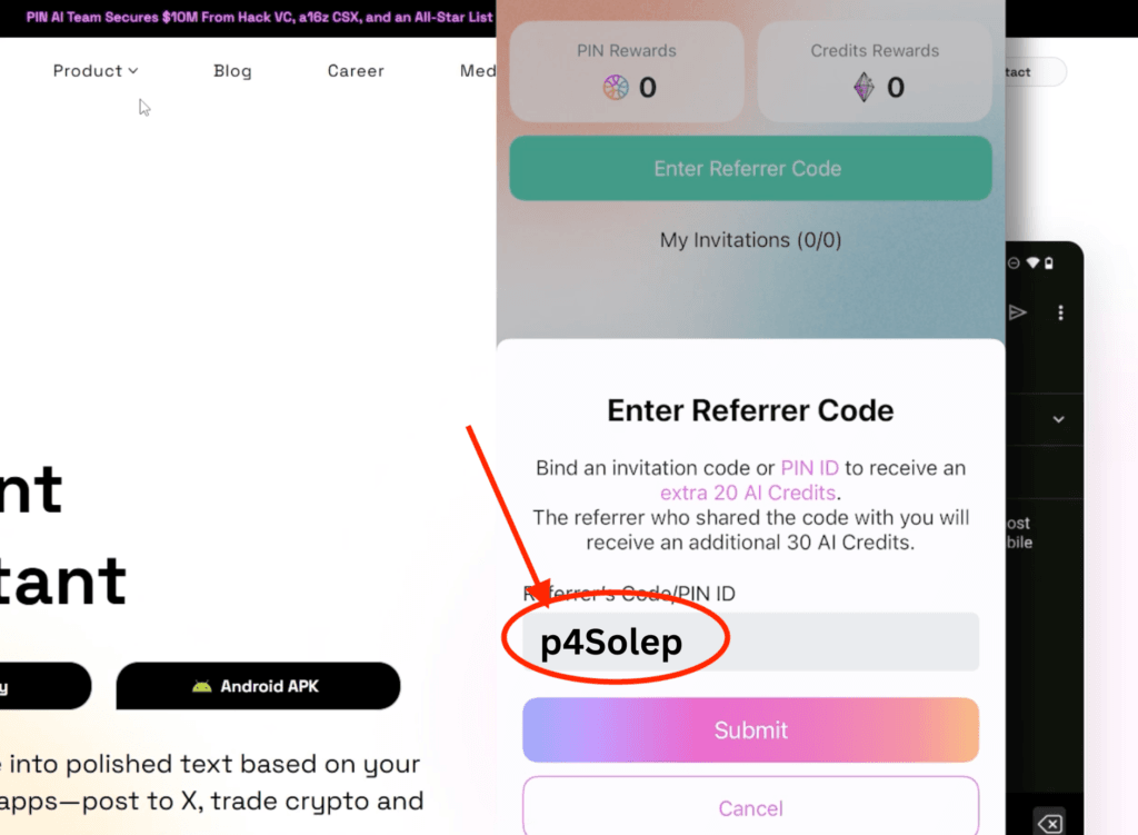 How to Connect PinAi Referral Code "p4Solep" (Step-by-Step Guide)