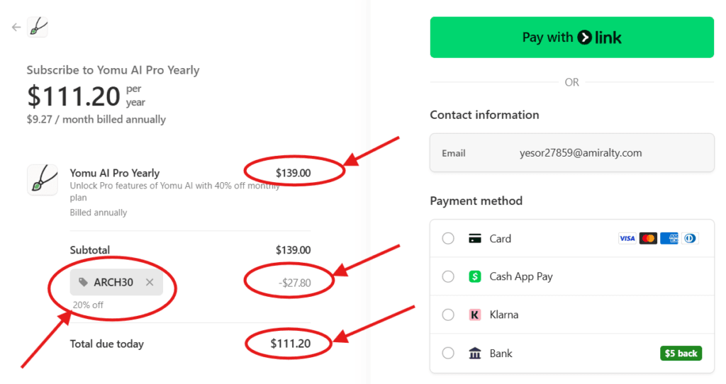 How to Use YomuAI Promo Code "ARCH30" to Get 20% Off (Step-by-Step)