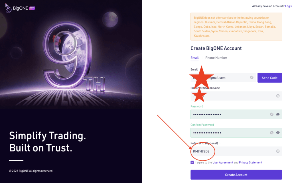 How to Use BigONE Exchange Referral Code "KM9H9ZD8" to Save 20% (Step-by-Step)