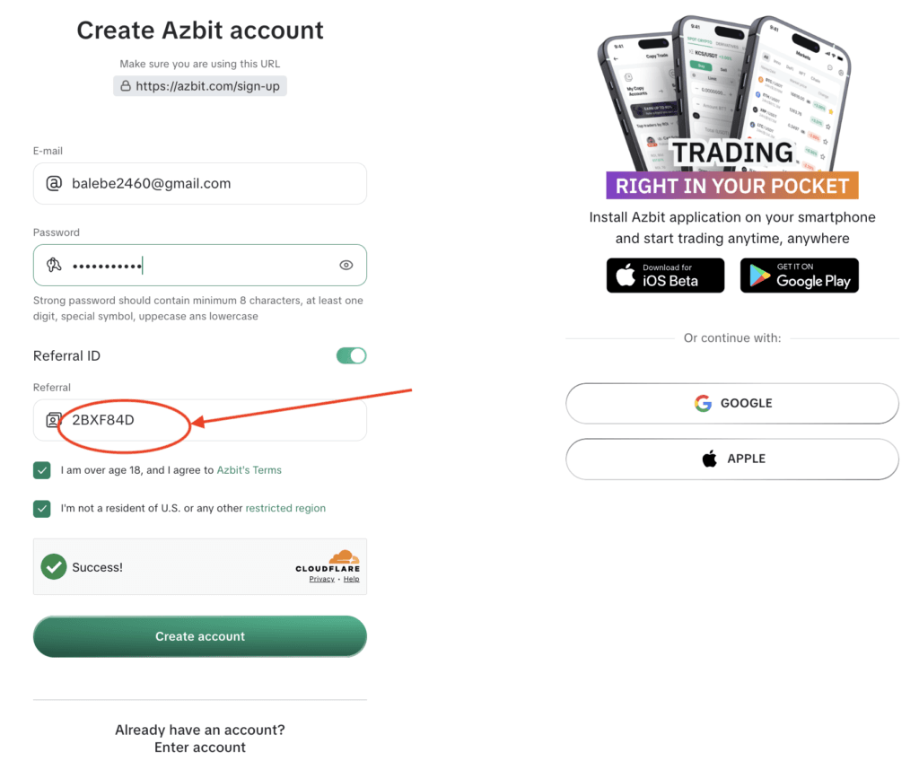How to Use Azbit Referral Code "2BXF84D" to Get 10% Off (Step-by-Step)