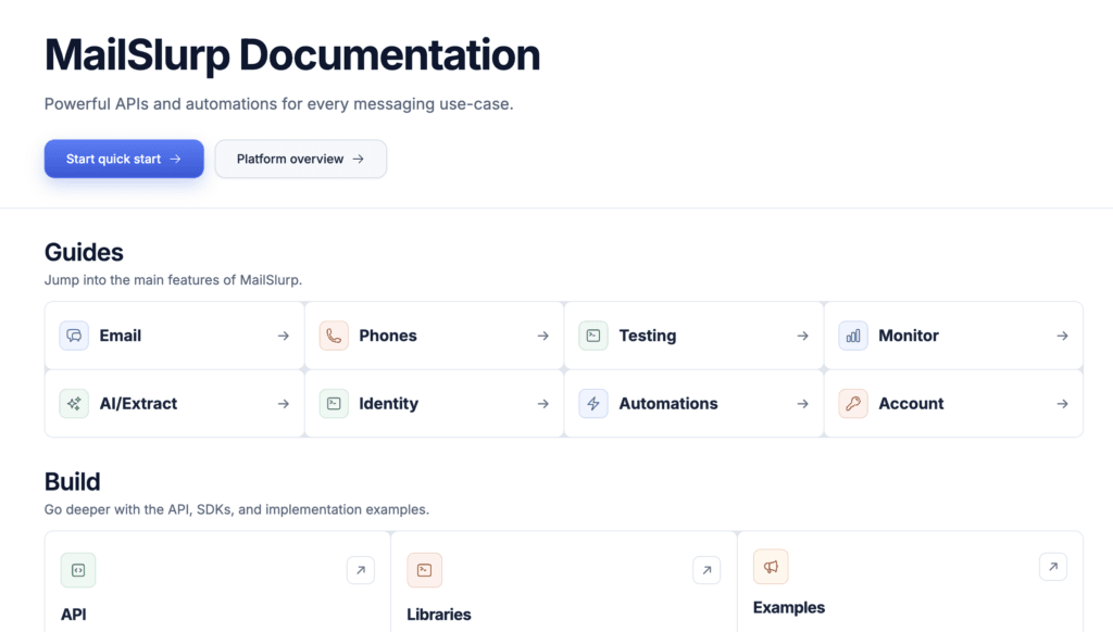 MailSlurp API & Documentation